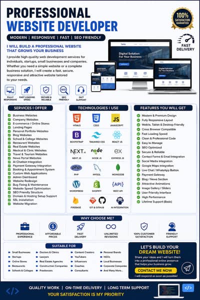 Professional Website Developer || Modern Business Website ||