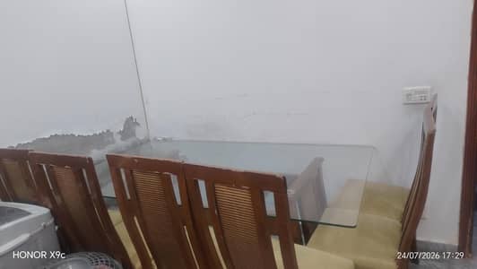 beautiful wooden dining table with 6 chairs