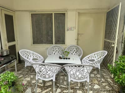 6 chairs one table