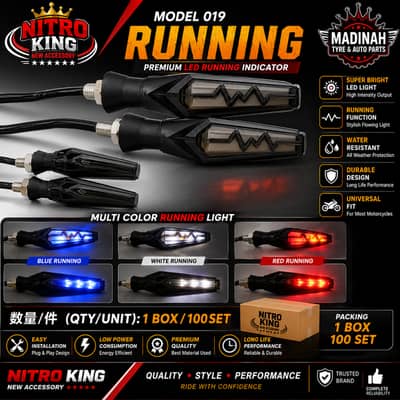 Nitro King Model 019 LED Running Indicator | Universal Bike DRL Flow