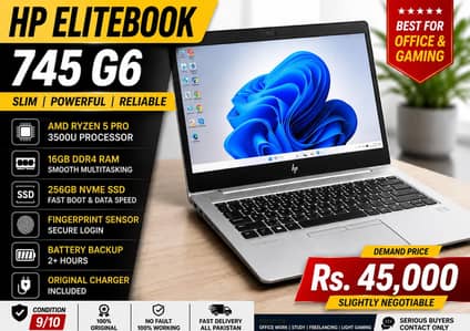 HP EliteBook 745 G6 Traditional Laptop | Ryzen 5 Pro | 16GB RAM