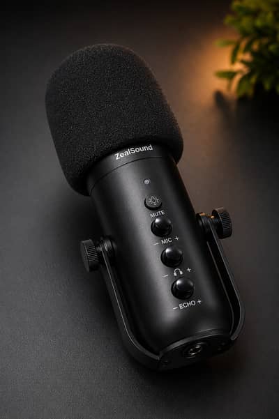 ZealSound Professional USB Dynamic Microphone with Boom Arm Studio