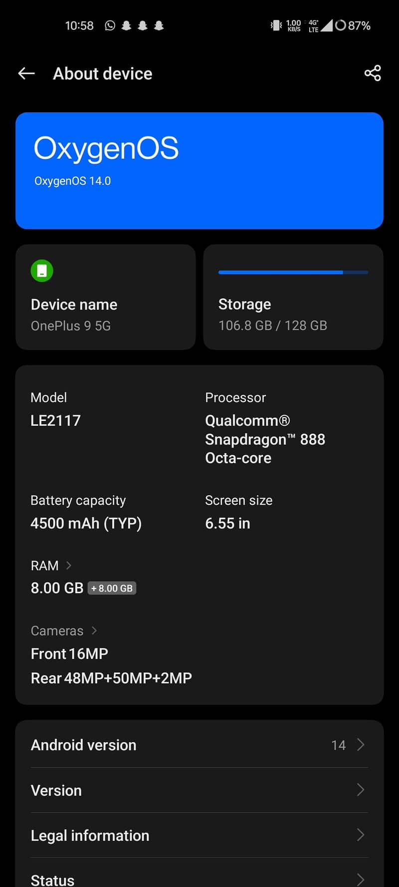 One Plus 9 6