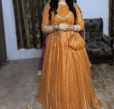 Bridal mehndi lehnga