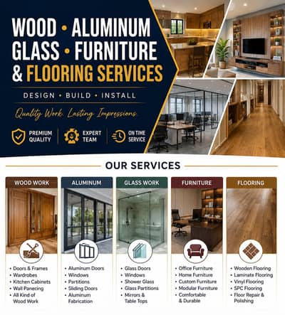 Aluminum, Glass & Wooden Flooring Rawalpindi  Islamabad