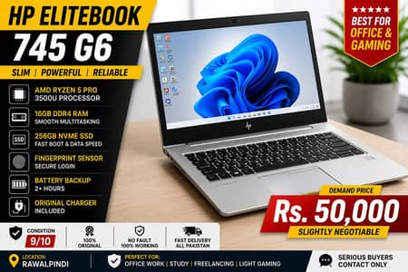 HP EliteBook 745 G6 Traditional Laptop | Ryzen 5 Pro | 16GB RAM