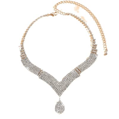Elagant Crystal Bridal Necklace bracelet Earrings