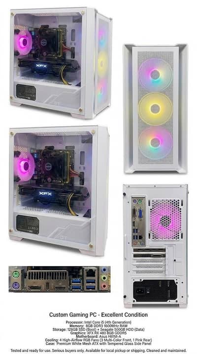 ASUS GAMING PC | Core i5 4th Gen | 8GB DDR 3 1600MHz | XFX RX 480 8GB