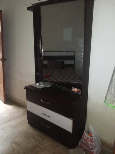 double bed with dressing table