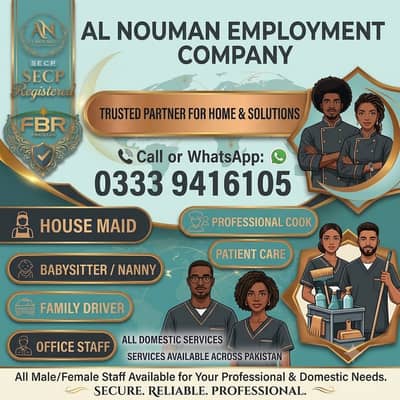 Maid /Cook/ Baby sitter / Patient Care/ Nurse / Kitchen Helper/ Driver