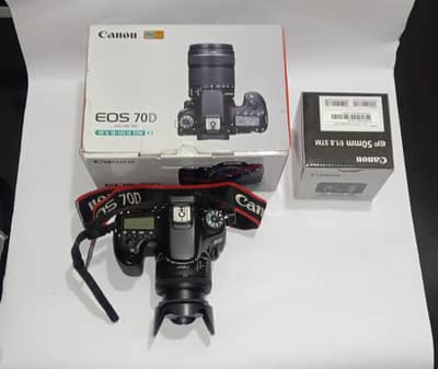 Canon 70D with Box and 18-55mm STM Lens