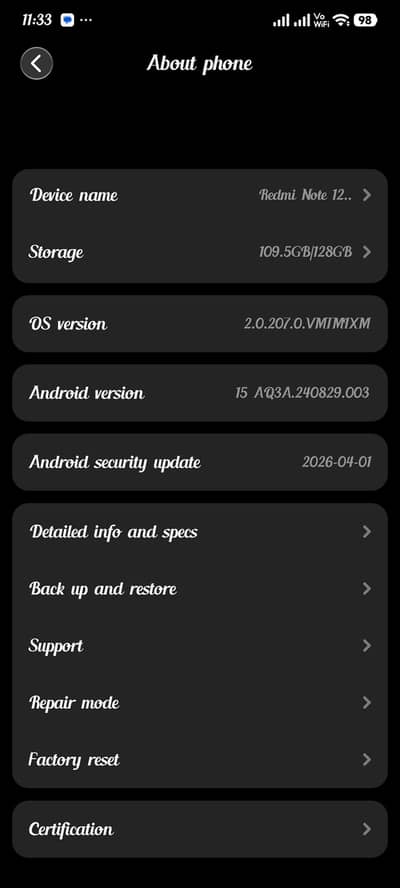 Redmi note 12 8 128