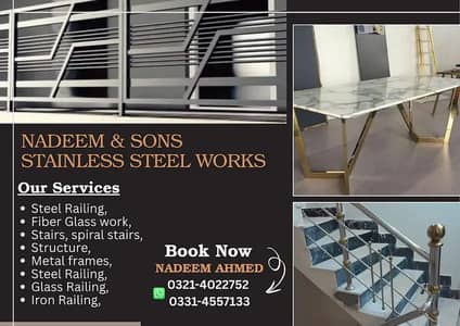 Stairs/Doors/Main Gates/Grills/Windows/Solar Work/Channels/T Iron