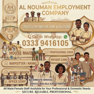 Maid /Cook/ Baby sitter / Patient Care/ Nurse / Kitchen Helper/ Driver