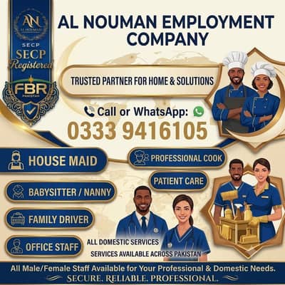 Maid /Cook/ Baby sitter / Patient Care/ Nurse / Kitchen Helper/ Driver