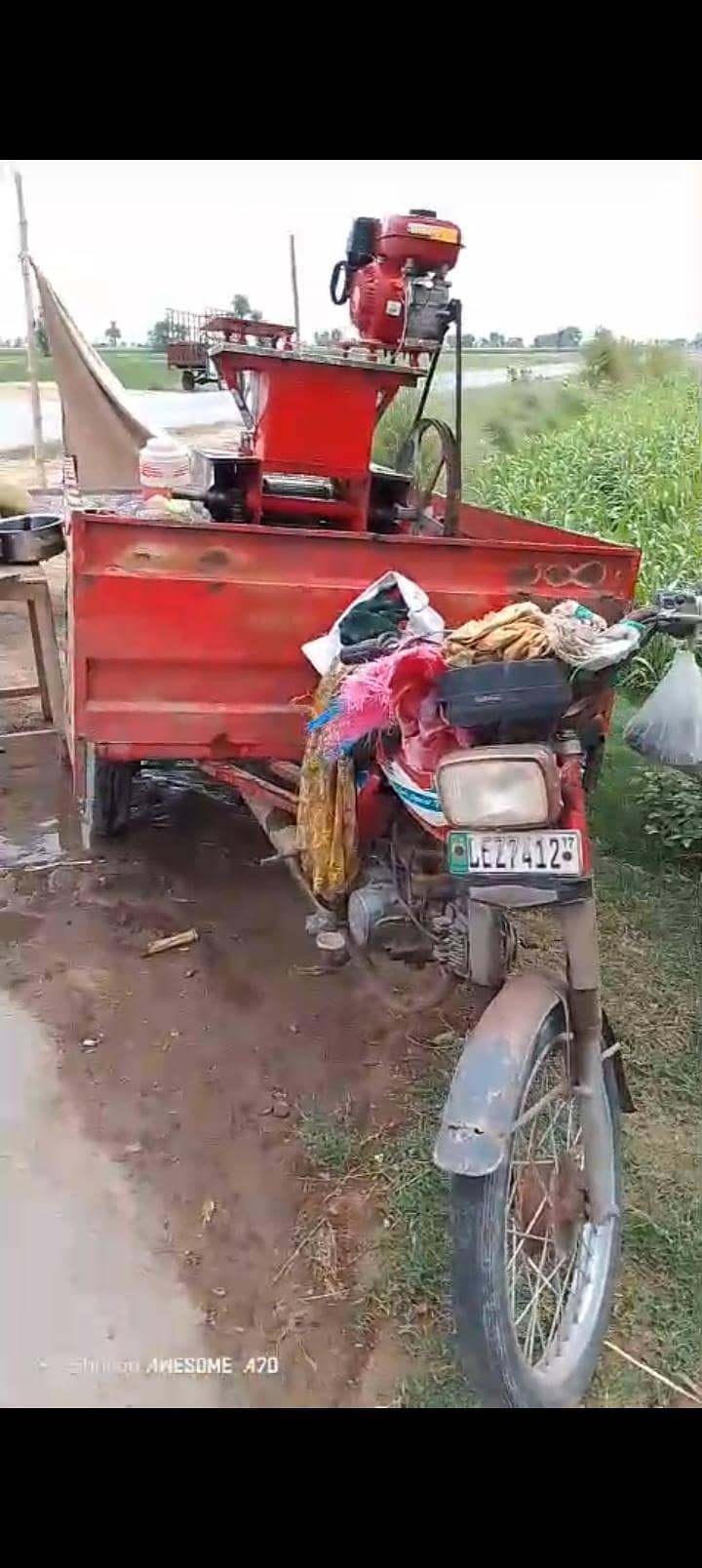 گنے کا جوس نکالنے والی مشین بیم رکشہ برائے فروخت 2