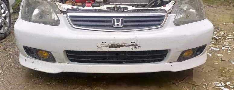 Honda civic bumper with fog lights and lip