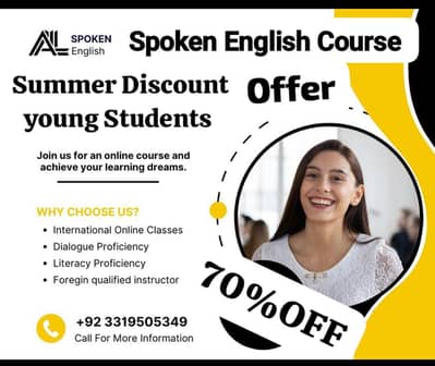 International Spoken English Course/Foreign Qualified Female Teacher