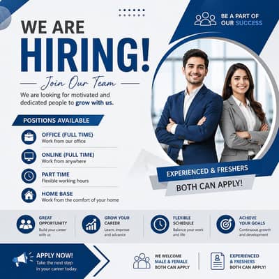 Hiring staff for Online And Office Work
