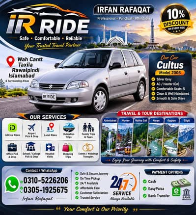 IR Ride – Safe, Comfortable & Affordable Travel Partner
