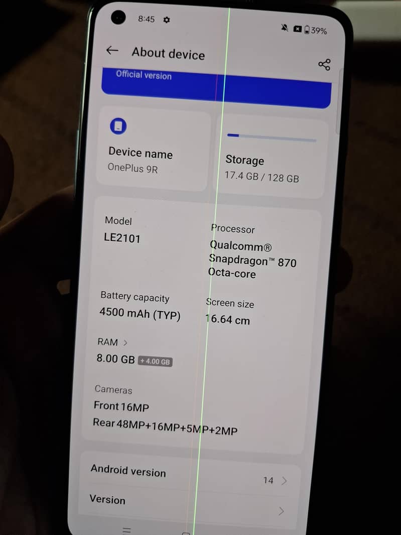 One Plus 9R 8