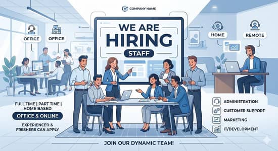 we are hiring staff for work