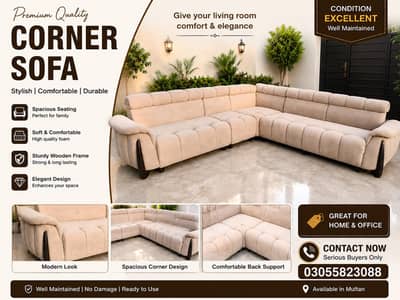 Stylish & Ultra-Comfortable 7 seater  L-Shaped Corner Sofa