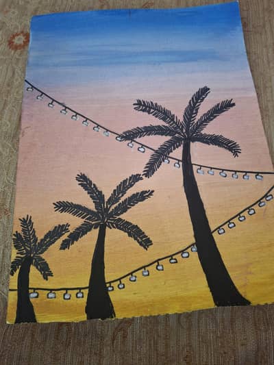Beach view painting
