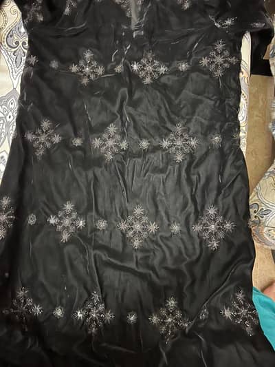 beautiful velvet black dress  with shawl