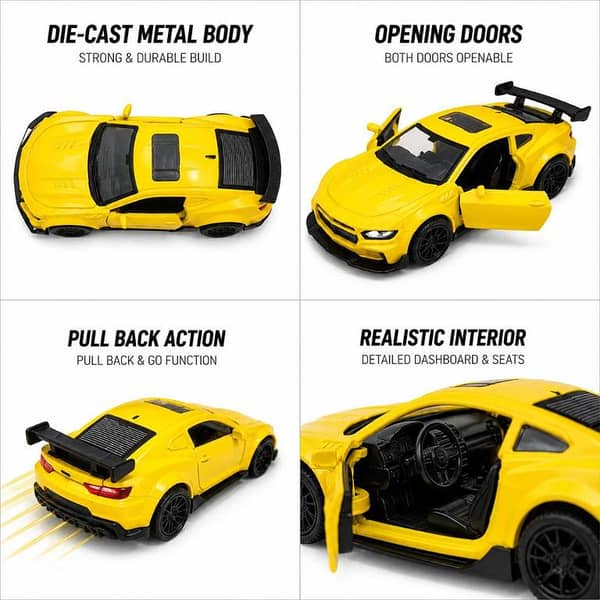 1 Piece 1:43 die cast alloy car model metal cars pull back simulation car toy boy sports car with open door toys for kids