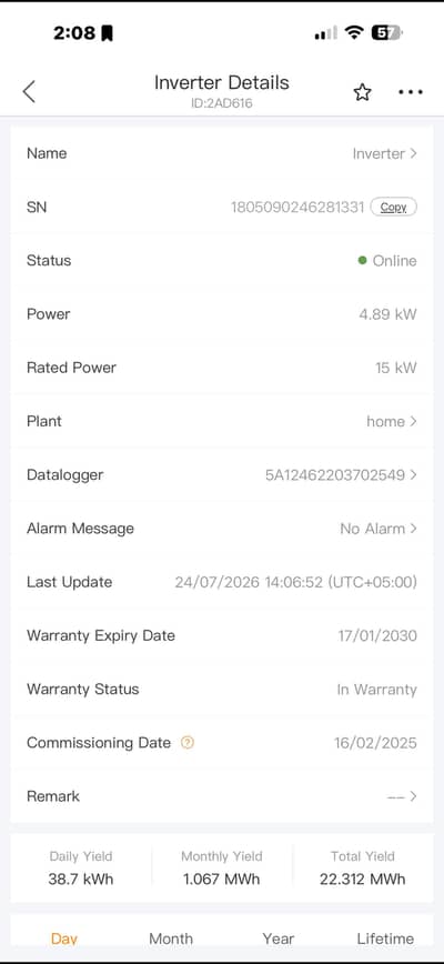 Solis 15Kw Ongrid Inverter