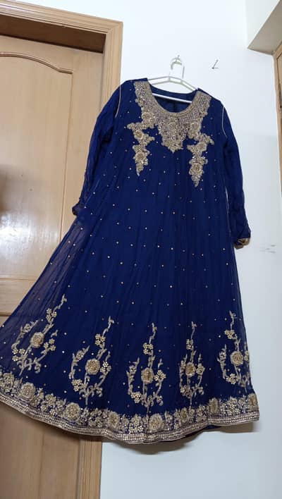 Dark blue long frock