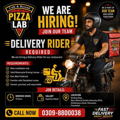 Delivery Rider Required- Sizing Stop
