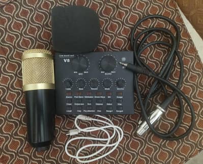V8 Sound Card+BM800 Condenser Microphone