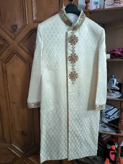 Wedding Sherwani + Turban (Safa) Set – Worn Once – Excellent Condition