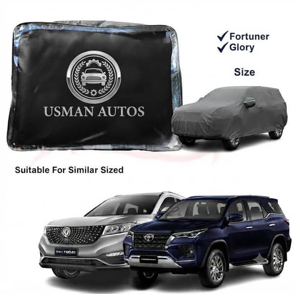 Fortuner & Glory Car Top Cover Non Woven Waterproof Scratchproof SUV