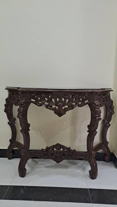 Classic Half Moon Wooden Console Table | Solid Wood