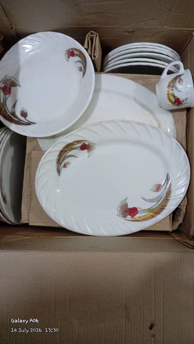 Marble Dinner Set and Plastic Dinner Set