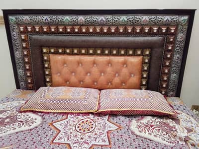 King bed size with side tables (Without mattress)