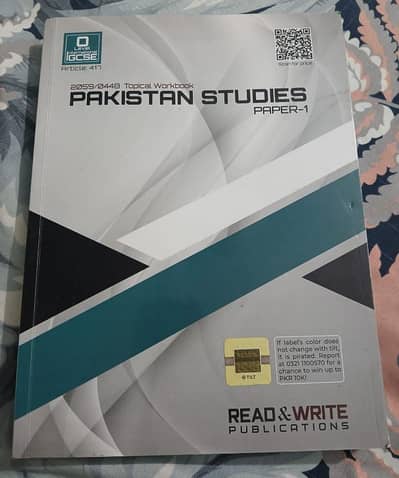 Read & Write O level Pakistan Studies paper I(History) Past Paper book
