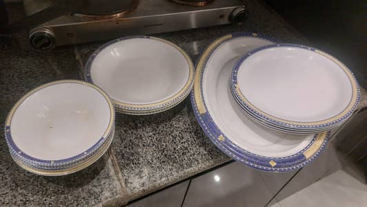 plastic plates and dish