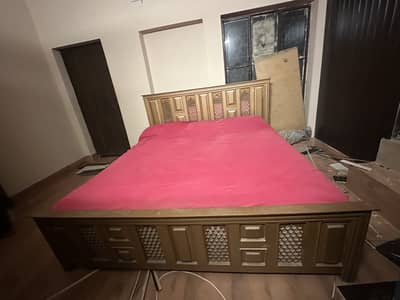 Decopaint king bed with side tables and dressing table