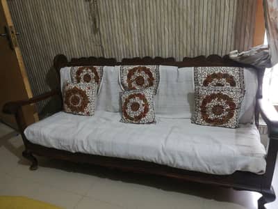 3 seater sofa  wood
