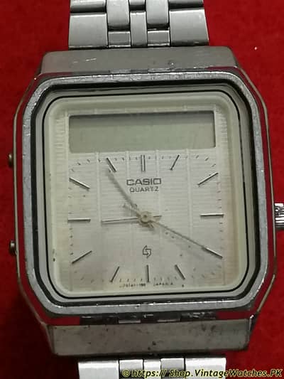 1980s Vintage Retro Casio AT-552 Janus Ana-Digi Smart Calculator Watch