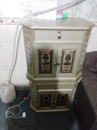Bed without mattress side tables dressing and wardrobe