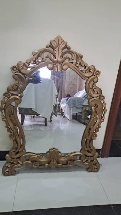 Antique Style Wooden Framed Mirror