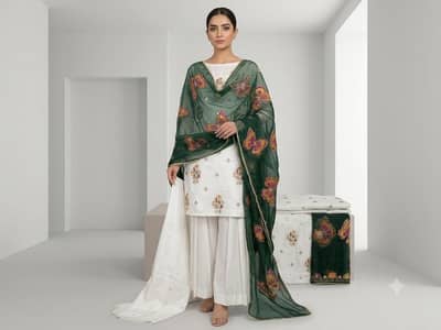 Independence Day Special 3-Piece Silk Suit - Jashn-e-Azadi Offer