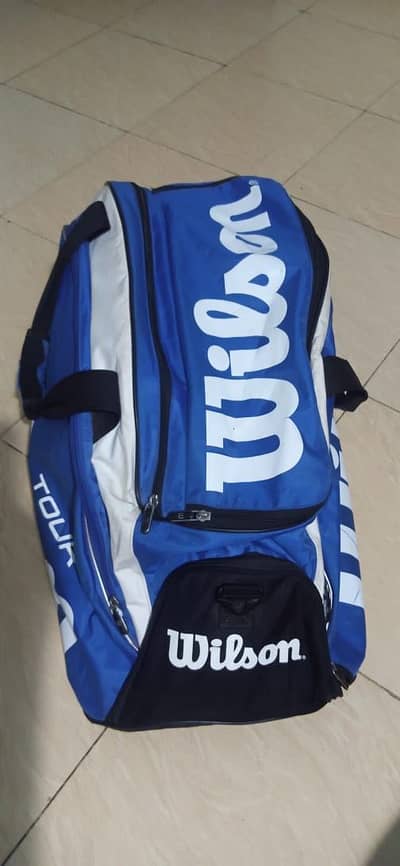 Badminton bag tennis bag  Wilson Tour Tennis Racket Bag - Blue/White
