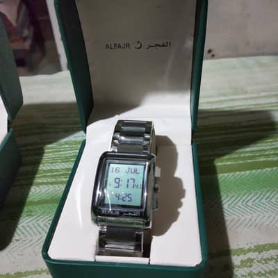 *ALFAJR Digital Islamic Prayer Watch Steel Chain*