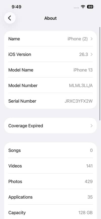 Apple iPhone 13 JV 128GB